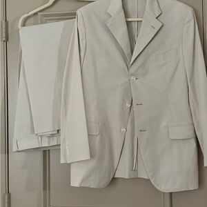Burberry Tan Wash and Wear Suit Set Size 40 jacket 34x31 pants